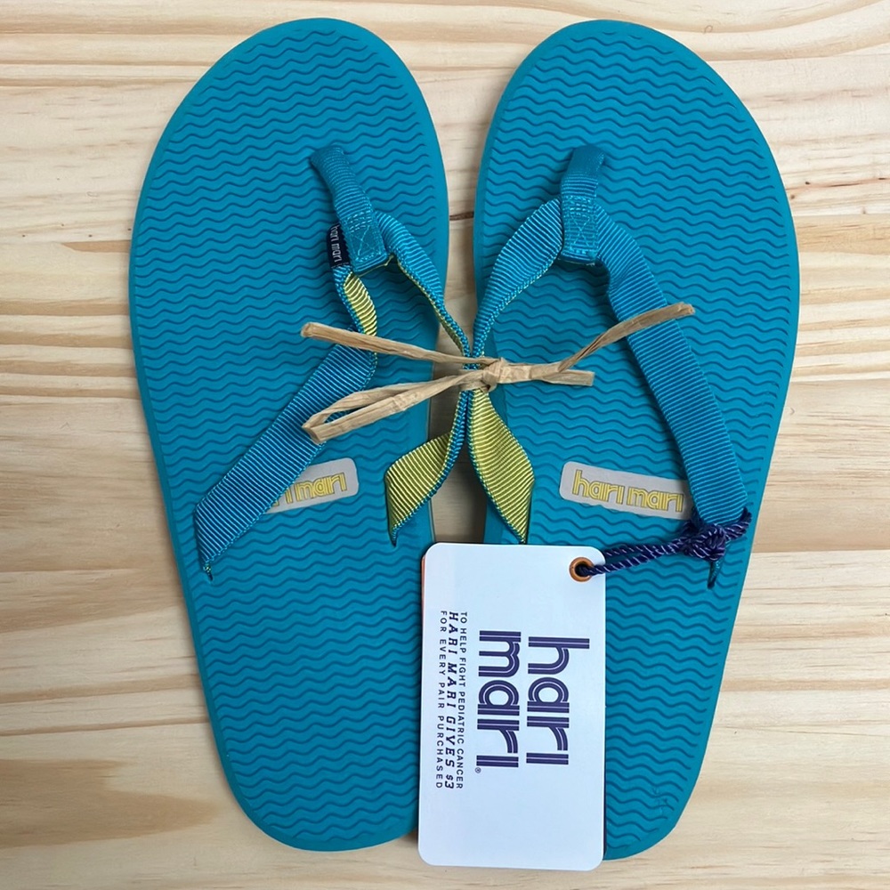 hari mari Blue and Yellow sandals